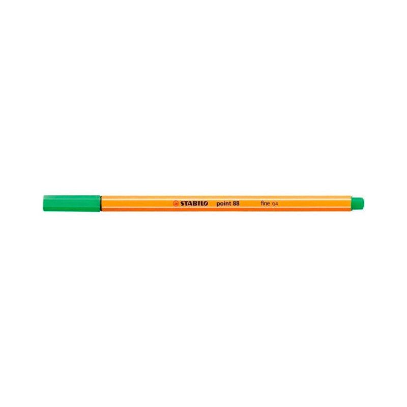 CANETA 0.4 STABILO POINT 88 VERDE ESMERALDA CLARO 88/16  - REF. 88/16 - CAIXA COM 10 UNIDADES