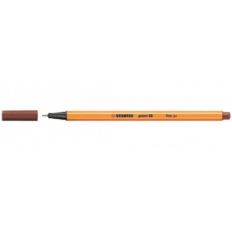 CANETA 0.4 STABILO POINT 88 MARROM TERRA 88/75  - REF. 88/75 - CAIXA COM 10 UNIDADES