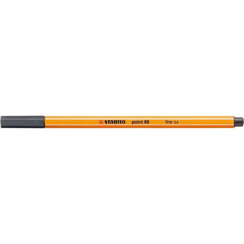 CANETA 0.4 STABILO POINT 88 CINZA CHUMBO 88/97 - REF. 88/97 - CAIXA COM 10 UNIDADES