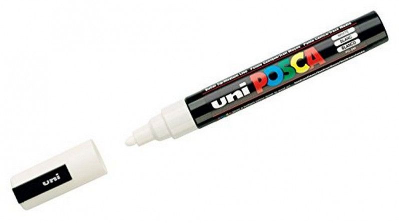 CANETA UNI POSCA PC-5M BRANCO CIS - REF. PC-5M - 1 UNIDADE