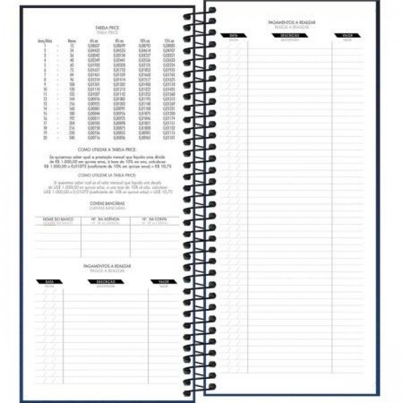 AGENDA ESPIRAL COMERCIAL IDEALE TILIBRA - REF. 17938 - 1 UNIDADE