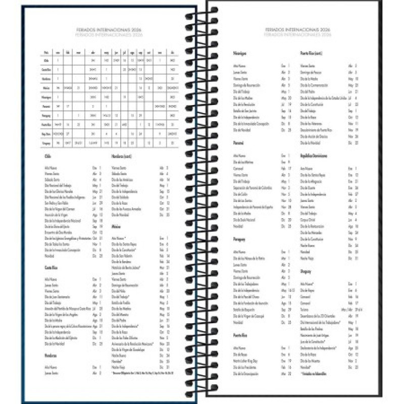 AGENDA ESPIRAL COMERCIAL IDEALE M8 TILIBRA 2026 - REF. 179388 - PACOTE COM 5 UNIDADES