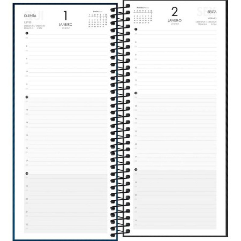AGENDA ESPIRAL COMERCIAL IDEALE M8 TILIBRA 2026 - REF. 179388 - PACOTE COM 5 UNIDADES