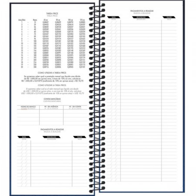 AGENDA ESPIRAL COMERCIAL IDEALE M8 TILIBRA 2026 - REF. 179388 - PACOTE COM 5 UNIDADES