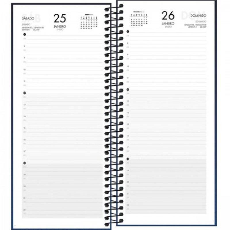 AGENDA ESPIRAL COMERCIAL IDEALE M8 TILIBRA 2026 - REF. 179388 - PACOTE COM 5 UNIDADES
