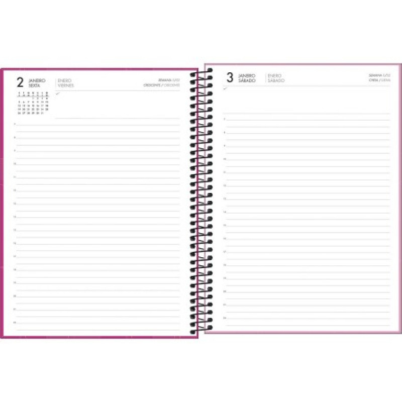 AGENDA ESPIRAL SPOT FEMININO M9 TILIBRA 2026 - REF. 178870 - PACOTE COM 4 UNIDADE SORTIDAS