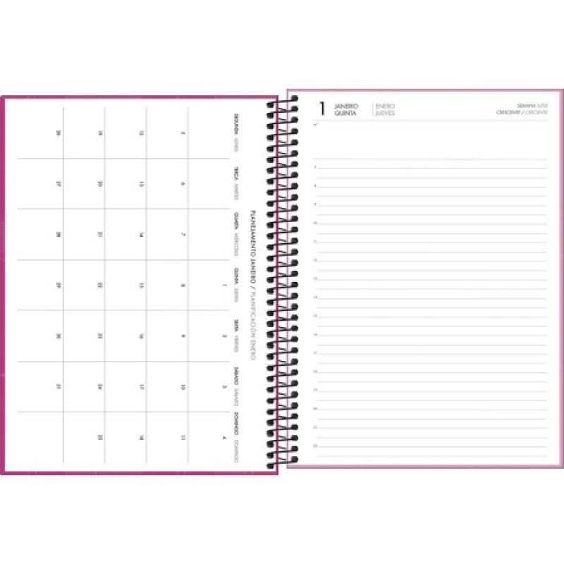 AGENDA ESPIRAL SPOT FEMININO M9 TILIBRA 2026 - REF. 178870 - PACOTE COM 4 UNIDADE SORTIDAS