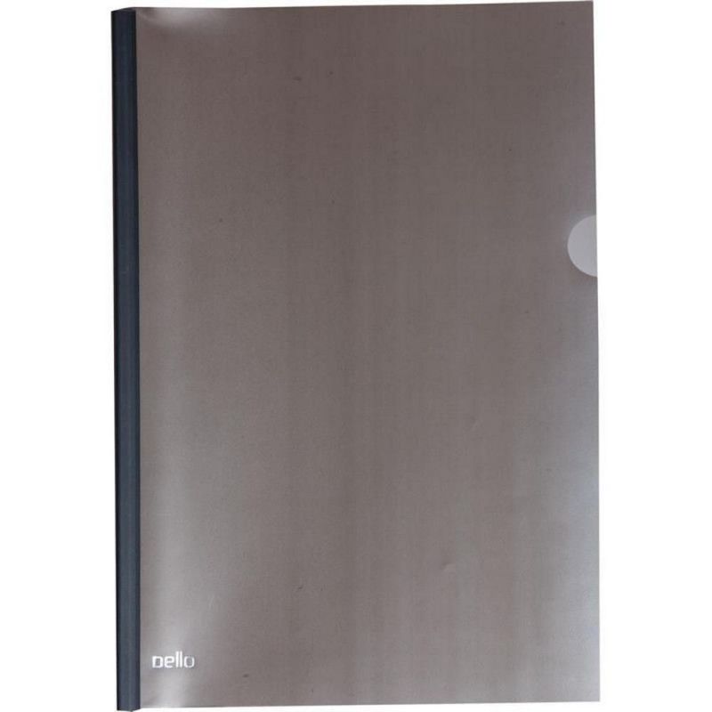 PASTA CANALETA A4 FUME 935.I DELLO - REF. 935.I - PACOTE COM 10 UNIDADES
