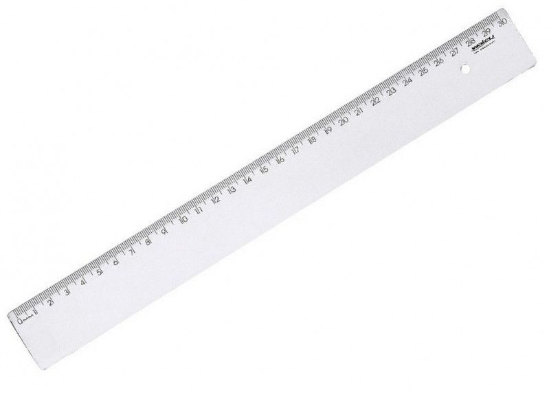 REGUA 30CM ACRILICA WALEU - REF. 10270017 - PACOTE COM 10 UNIDADES