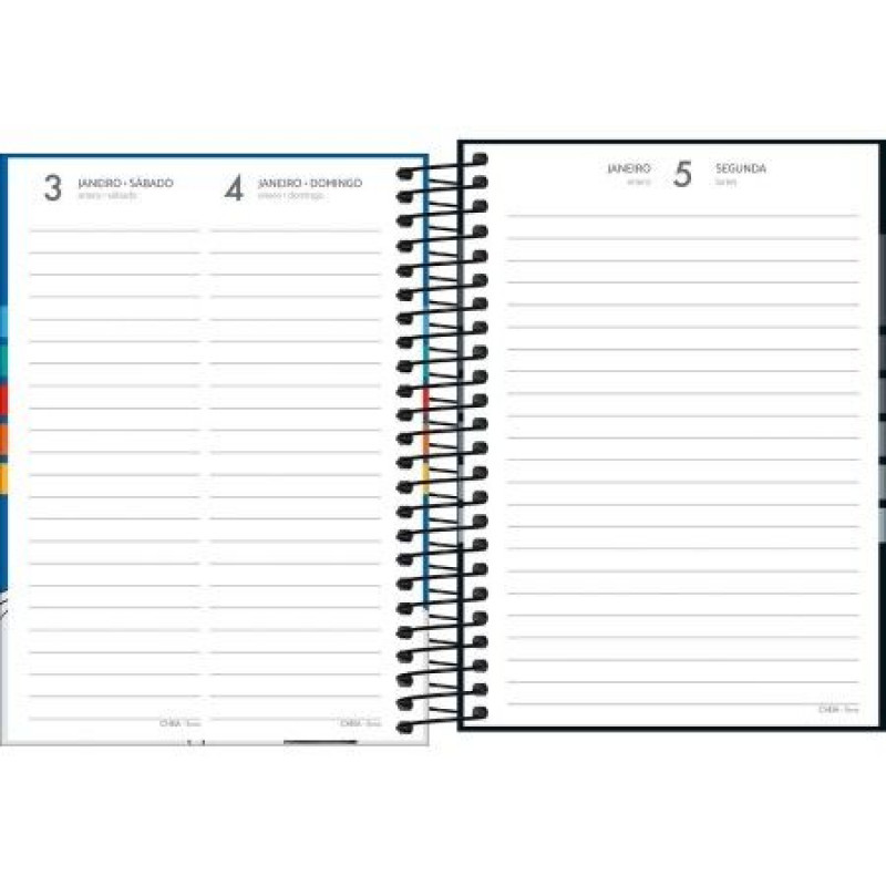 AGENDA ESPIRAL PEPPER M4 MASCULINO TILIBRA 2026 - REF. 179035 - PACOTE COM 4 UNIDADES SORTIDAS