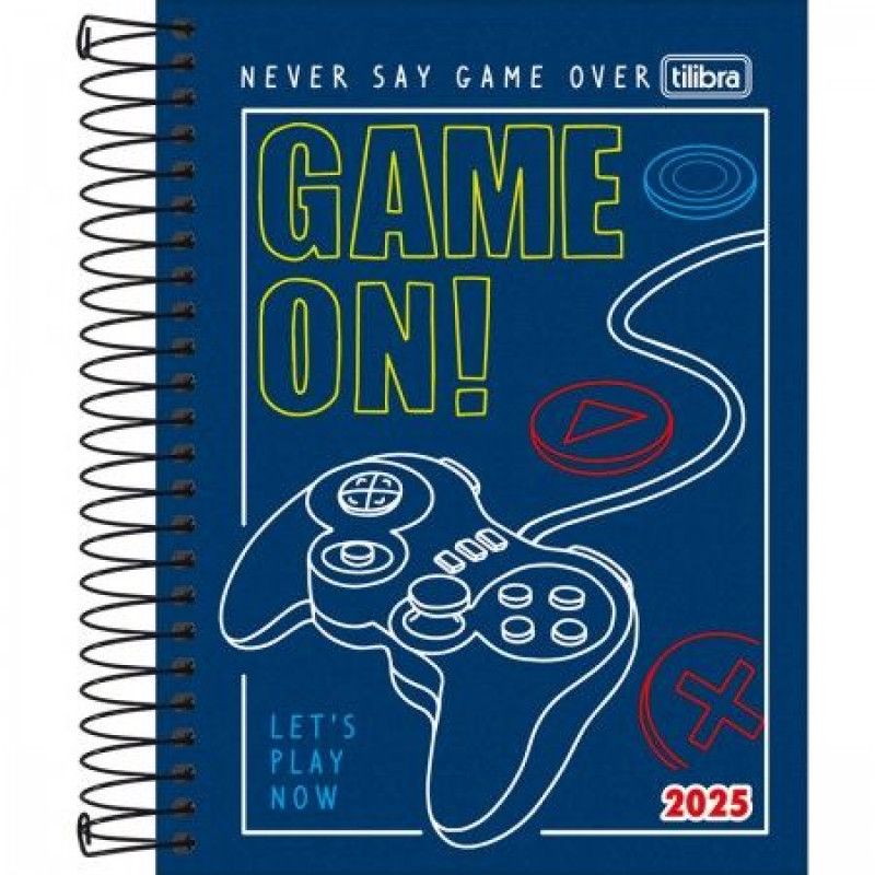 AGENDA ESPIRAL PEPPER M4 MASCULINO TILIBRA 2025 - REF. 179035 - PACOTE COM 4 UNIDADES SORTIDAS