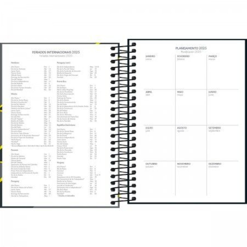 AGENDA ESPIRAL PEPPER M4 MASCULINO TILIBRA 2026 - REF. 179035 - PACOTE COM 4 UNIDADES SORTIDAS