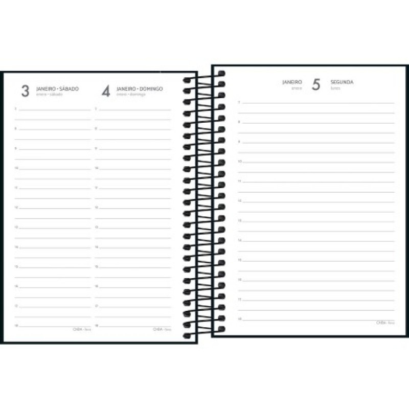 AGENDA ESPIRAL M4 PEPPER PRETO TILIBRA 2026 - REF. 179698 - PACOTE COM 4 UNIDADES