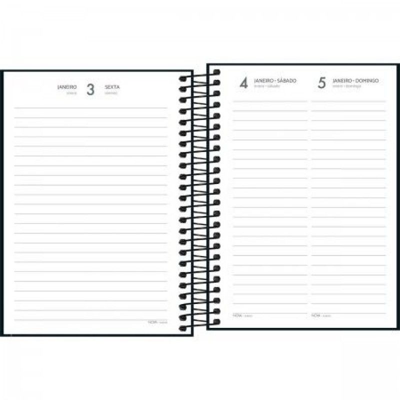 AGENDA ESPIRAL M4 PEPPER PRETO TILIBRA 2025 - REF. 179698 - PACOTE COM 4 UNIDADES