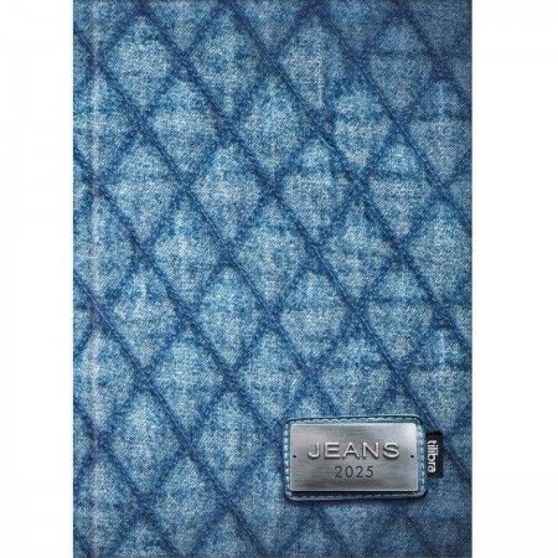 AGENDA COSTURADA JEANS M4 TILIBRA 2025 - REF. 120022 - PACOTE COM 8 UNIDADES SORTIDAS
