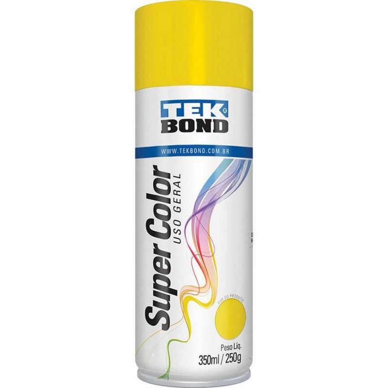 TINTA SPRAY USO GERAL AMARELO 350ML 250G TEK BOND - REF. 230610 - 1 UNIDADE