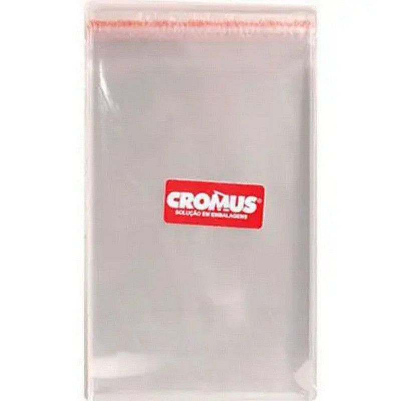 SACO 6X12CM ADESIVO TRANSPARENTE COM ABA - REF. 051702 - PACOTE COM 100 UNIDADES