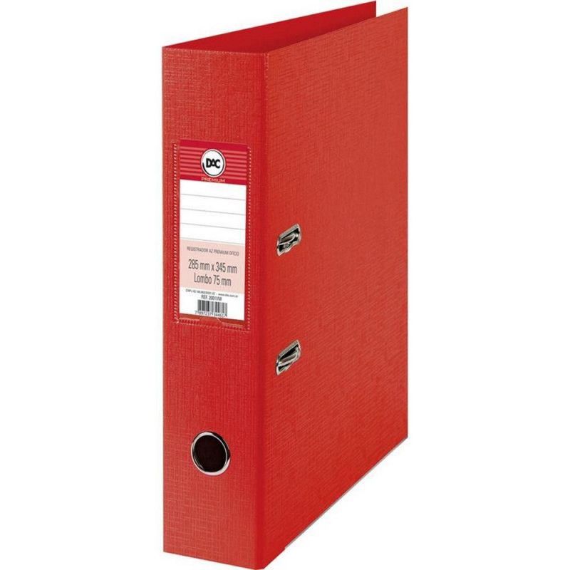 PASTA REGISTRADORA A-Z LOMBO LARGO PREMIUM VERMELHA DAC - REF. 2001VM - 1 UNIDADE