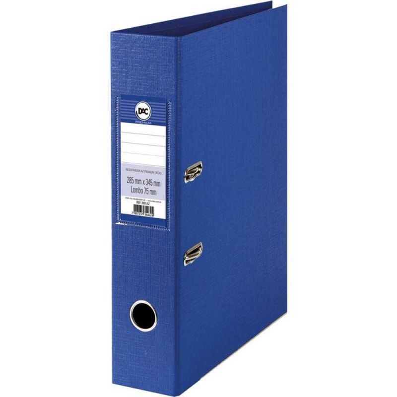 PASTA REGISTRADORA A-Z LOMBO LARGO PREMIUM AZUL DAC - REF. 2001AZ - 1 UNIDADE