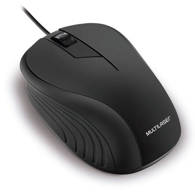 MOUSE OPTICO USB MO222 PRETO MULTILASER - REF. MO222 - 1 UNIDADE