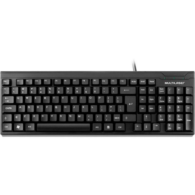 TECLADO BASICO USB PRETO MULTILASER - REF. TC193 - 1 UNIDADE