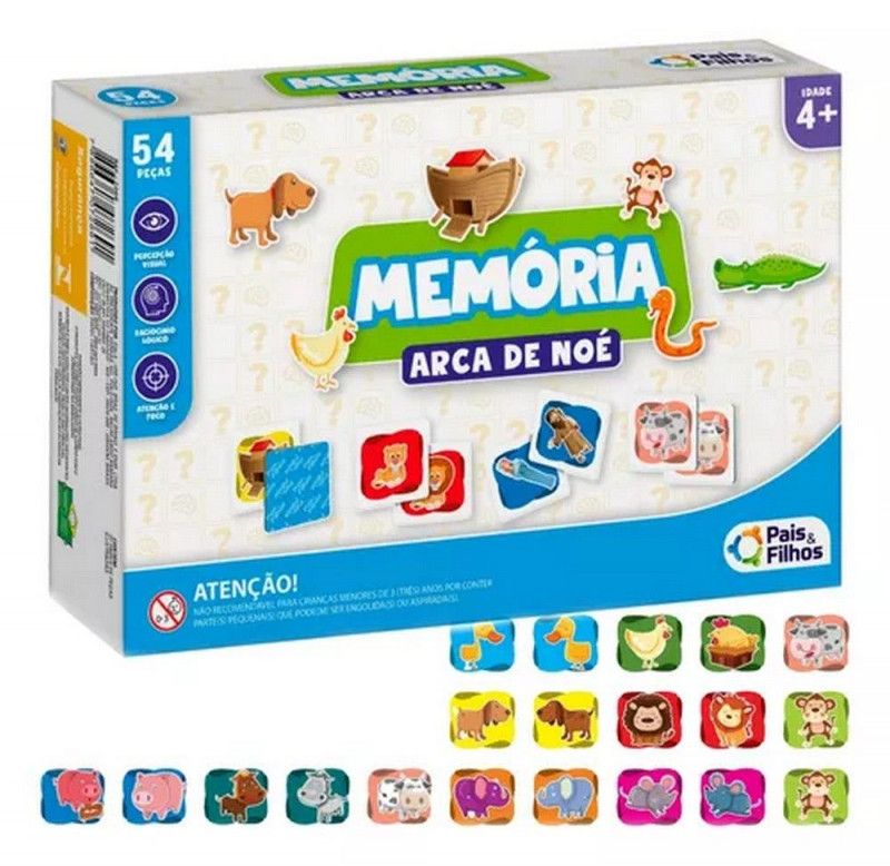 JOGO MEMORIA ARCA DE NOE 40 PECAS PAIS E FILHOS - REF. 2785 - 1 UNIDADE