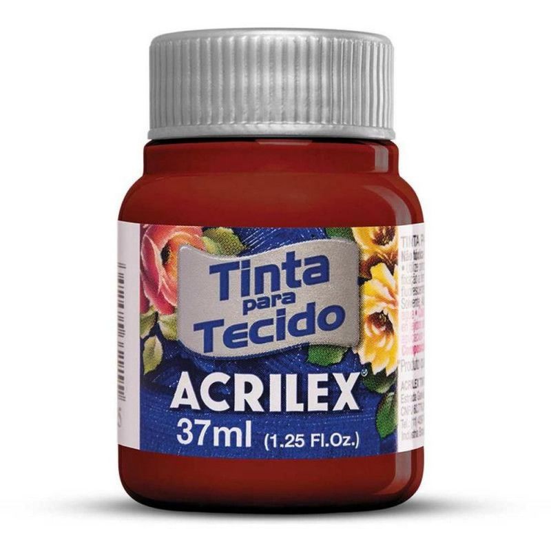TINTA PARA TECIDO 37ML VERMELHO PROFUNDO - REF. 632 - CAIXA COM 12 UNIDADES