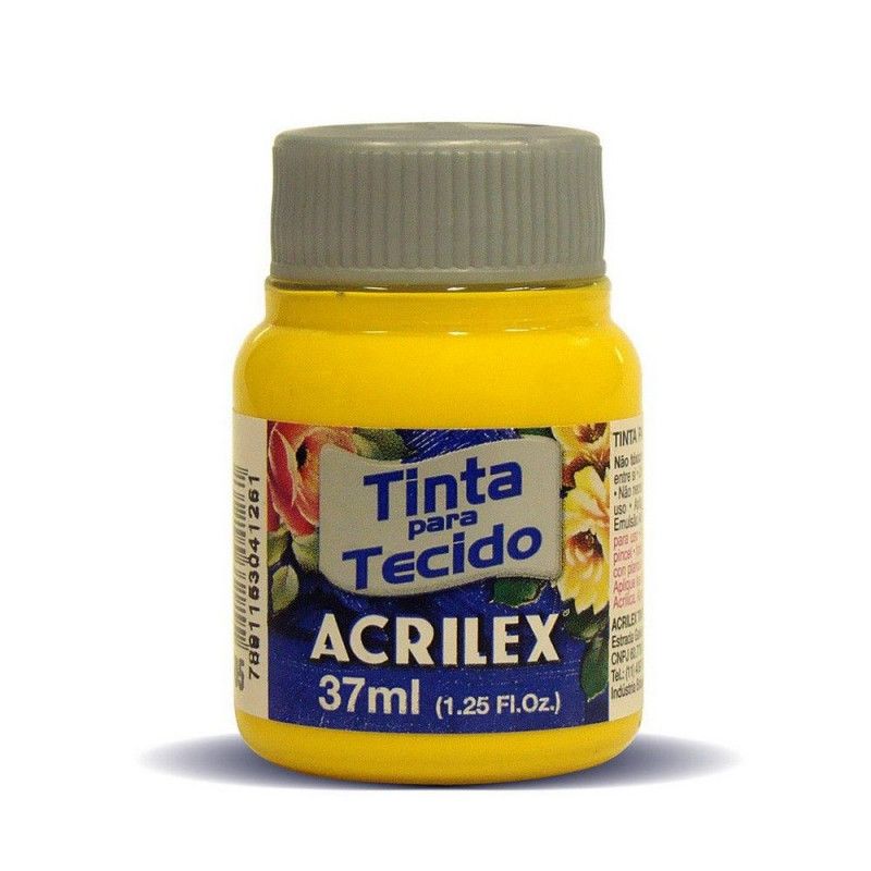 TINTA PARA TECIDO 37ML AMARELO GEMA - REF. 833 - 1 UNIDADE