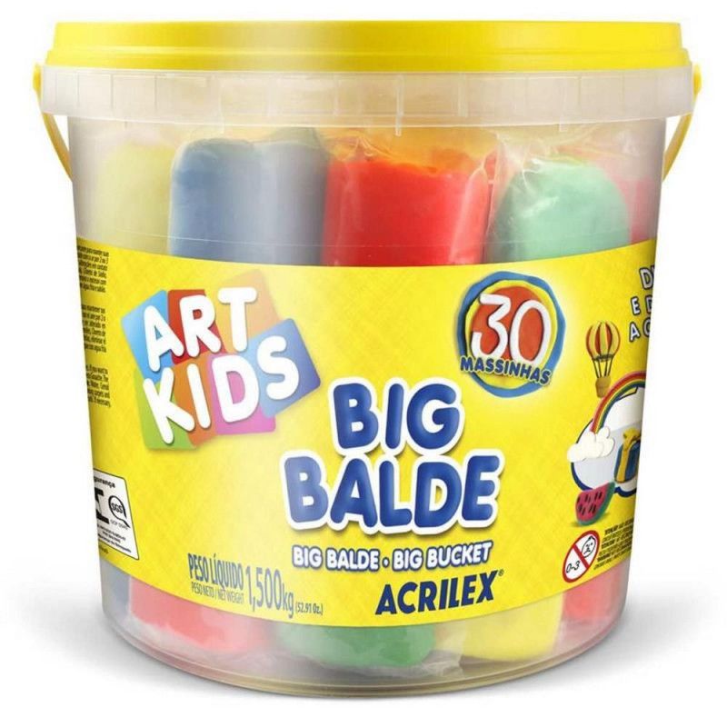 MASSA MODELAR SOFT BIG BALDE 1.5KG ACRILEX - REF. 40023 - CAIXA COM 30 UNIDADES