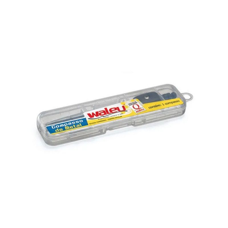 COMPASSO ESCOLAR METAL WALEU - REF. 10040001 - 1 UNIDADE