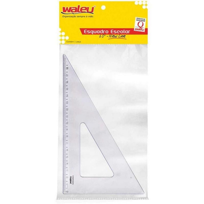 ESQUADRO 60 NEW LINE CRISTAL WALEU - REF. 217.16 - CAIXA COM 10 UNIDADES