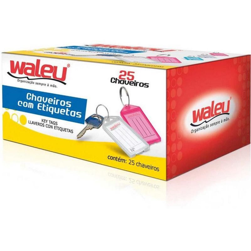 CHAVEIRO ORGANIZADOR DE CHAVE COM 25 WALEU - REF. 10180002 - 1 UNIDADE