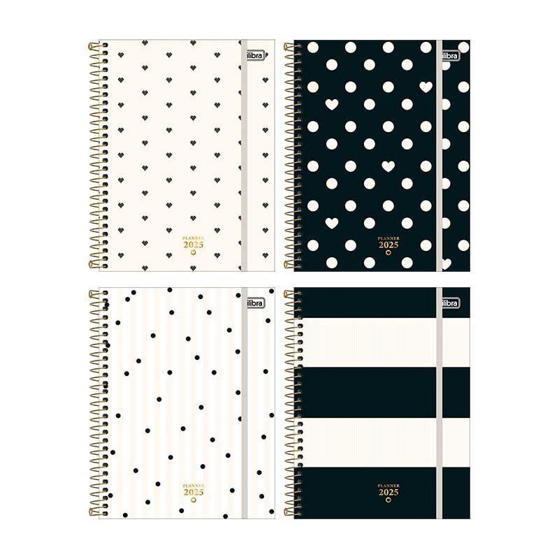 PLANNER ESPIRAL WEST VILLAGE M7 TILIBRA 2025 - REF. 179809 - PACOTE COM 4 UNIDADES