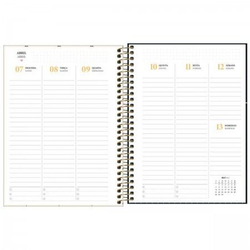 PLANNER ESPIRAL WEST VILLAGE M7 TILIBRA 2025 - REF. 179809 - PACOTE COM 4 UNIDADES