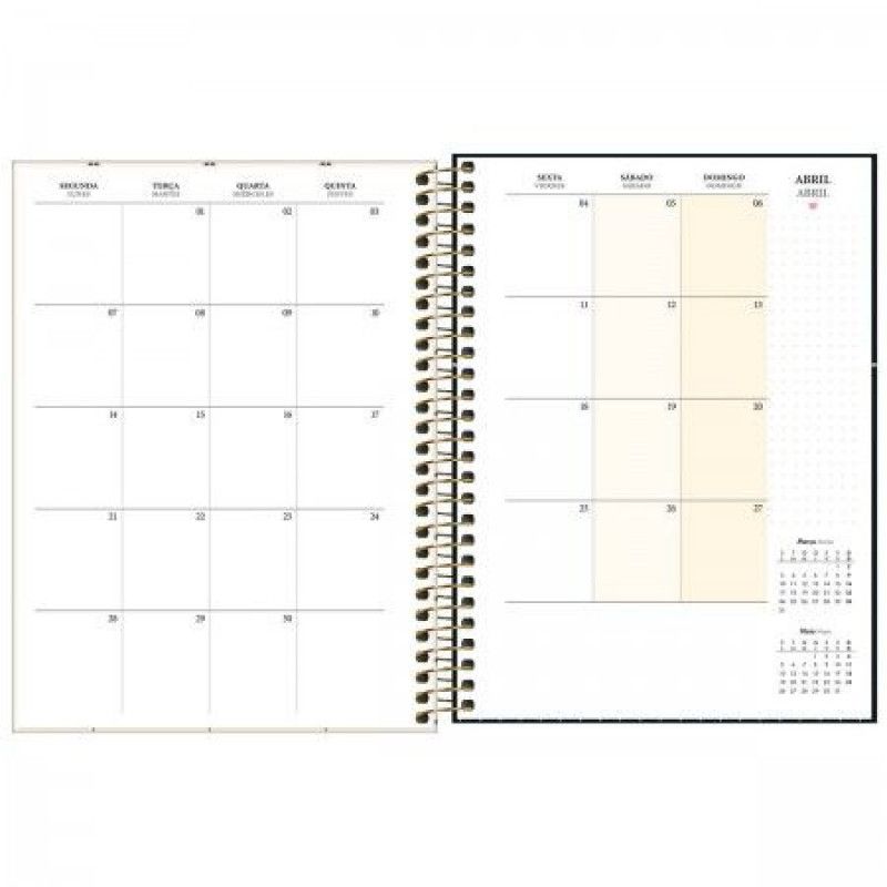 PLANNER ESPIRAL WEST VILLAGE M7 TILIBRA 2025 - REF. 179809 - PACOTE COM 4 UNIDADES
