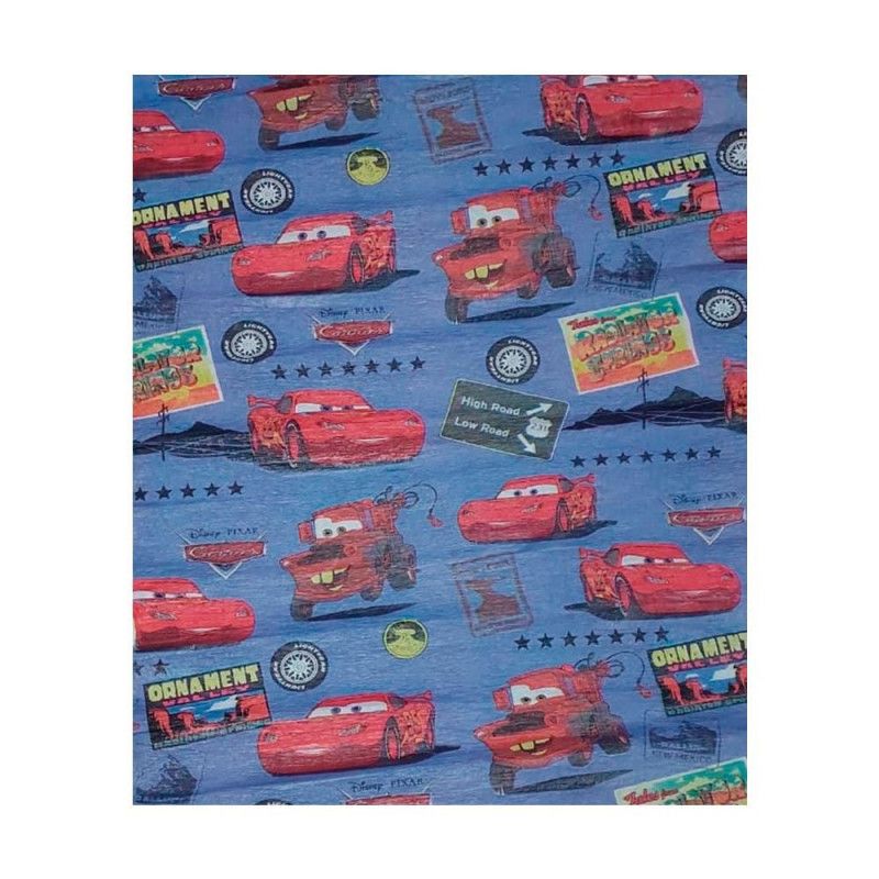 PAPEL CREPON 48X2M PERSONAGEM CARROS - REF. 4.963 - PACOTE COM 10 UNIDADES