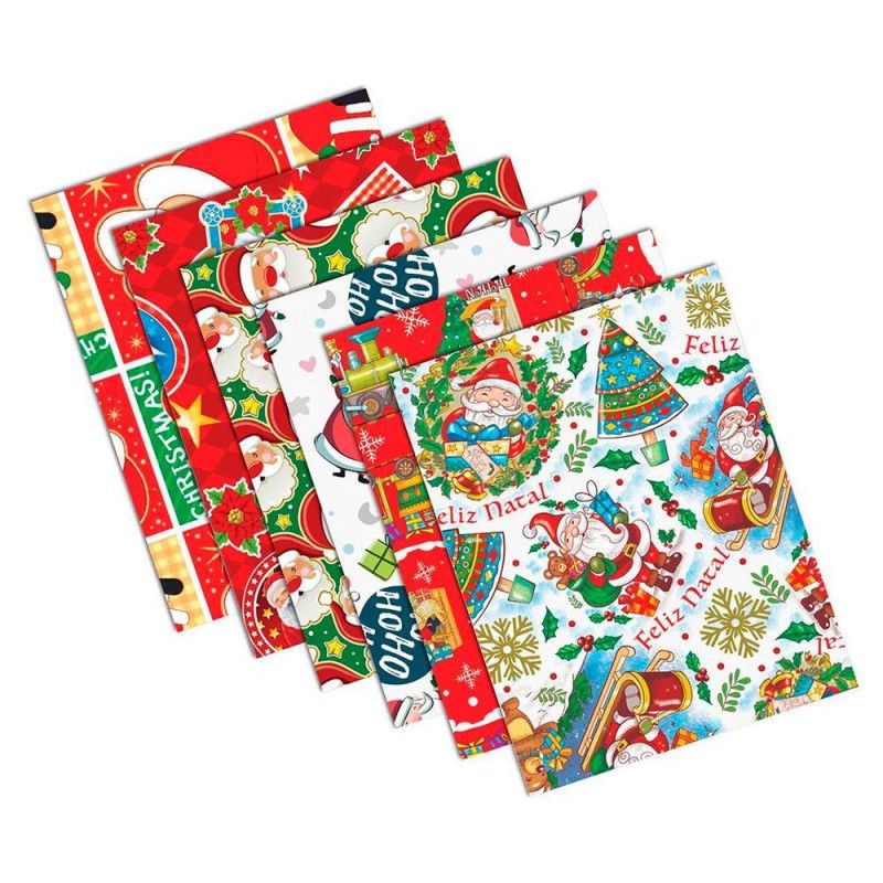 SACO 20X29CM METALIZADO SORTIDO NATAL - REF. 99003138 - PACOTE COM 50 UNIDADES
