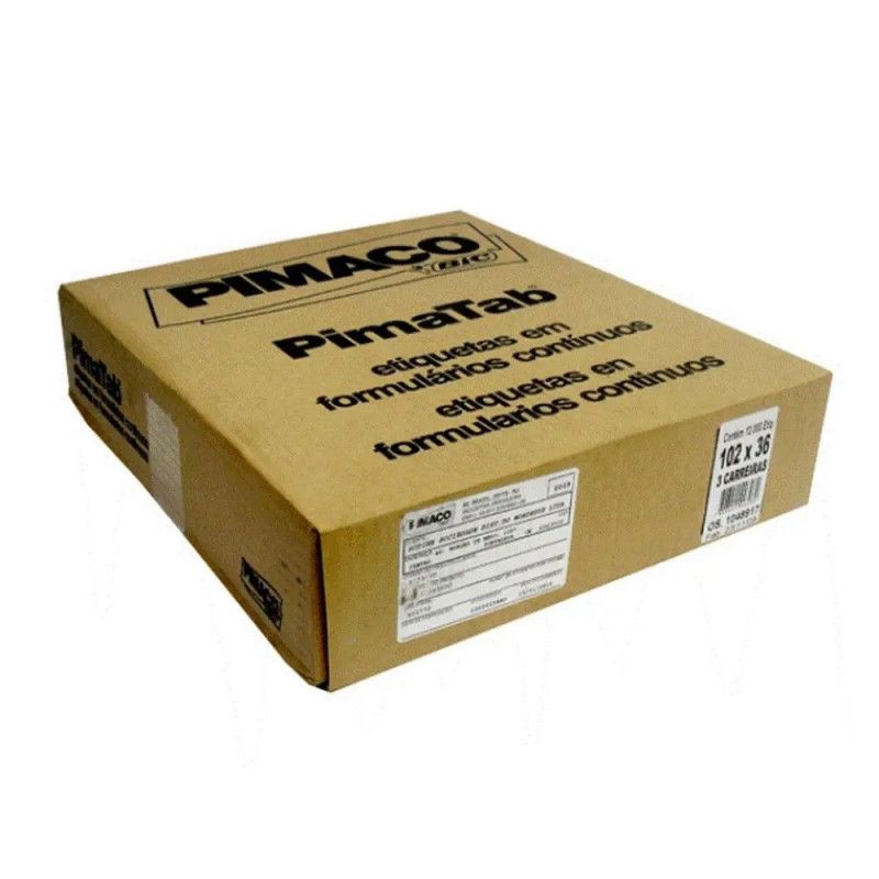 ETIQUETA 3 CARREIRA 102X36MM COM 12000 UNIDADES PIMACO - REF. 10236 - 1 CAIXA