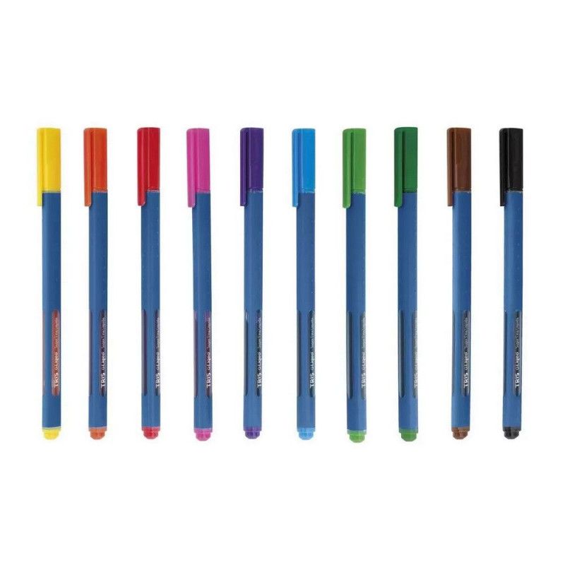 CANETA HIDROGRAFICA 0.4 10 CORES LIQEO TRIS - REF. 685458 - 1 UNIDADE