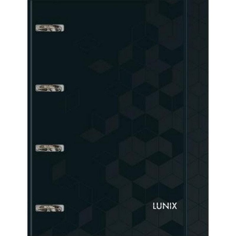 FICHARIO UNIVERSITARIO 4 ARGOLAS LUNIX PRETO TILIBRA - REF. 23346 - 1 UNIDADE