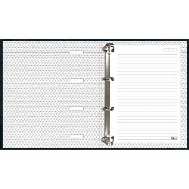 FICHARIO UNIVERSITARIO 4 ARGOLAS LUNIX PRETO TILIBRA - REF. 23346 - 1 UNIDADE