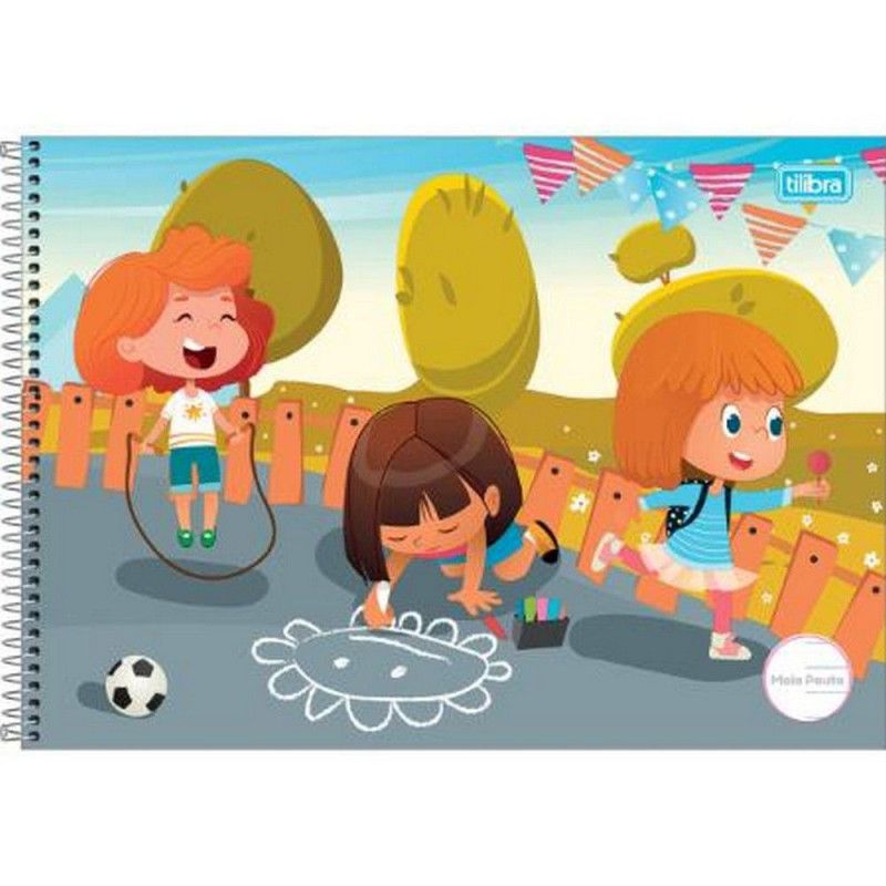 CADERNO ESPIRAL CAPA DURA 40 FOLHAS MEIA PAUTA SAPECA FEMININO - REF. 22918 - CAIXA COM 4 UNIDADES