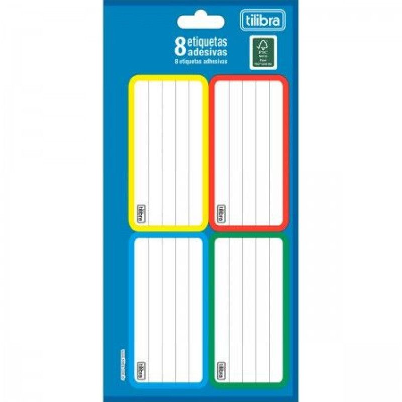 ETIQUETA ESCOLAR ACADEMIE COM 8 ETIQUETAS TILIBRA - REF. 23471 - 1 UNIDADE