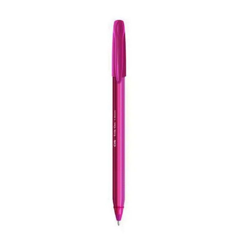 CANETA ESFEROGRAFICA 1.0 TRIK ON ROSA CIS - REF. 51.9001 - CAIXA COM 12 UNIDADES