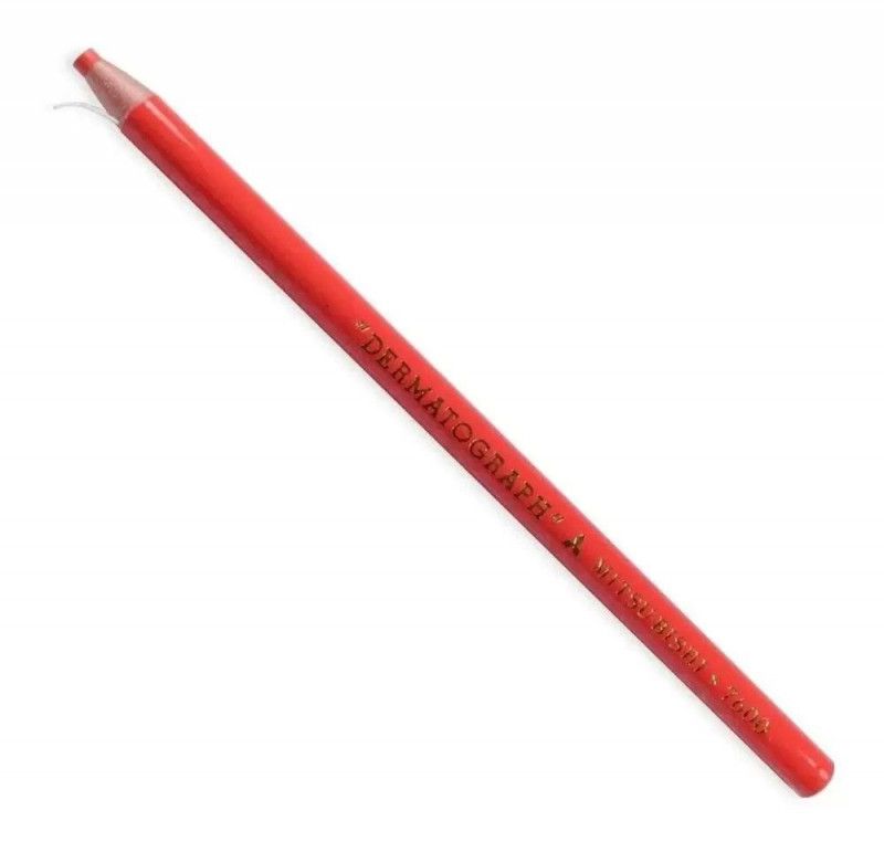 LAPIS DERMATOGRAFICO VERMELHO MITSUBISHI - REF. 7600 - CAIXA COM 12 UNIDADES