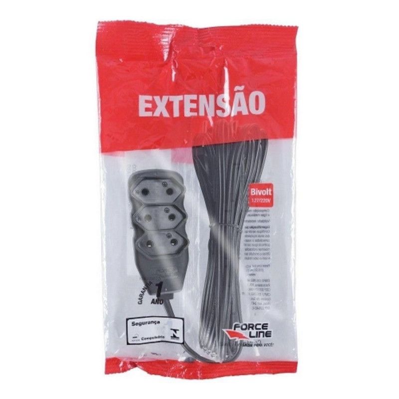 EXTENSAO 3 TOMADA 10 METROS BIPOLAR - REF. 314 - 1 UNIDADE