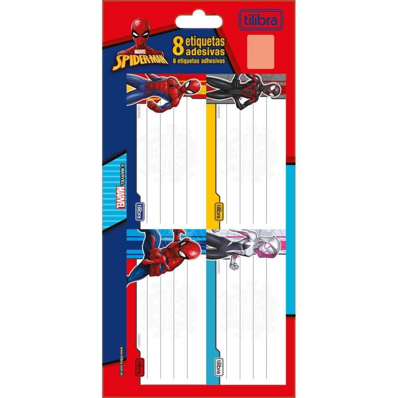 ETIQUETA ESCOLAR SPIDERMAN TILIBRA - REF. 23455 - 1 UNIDADE