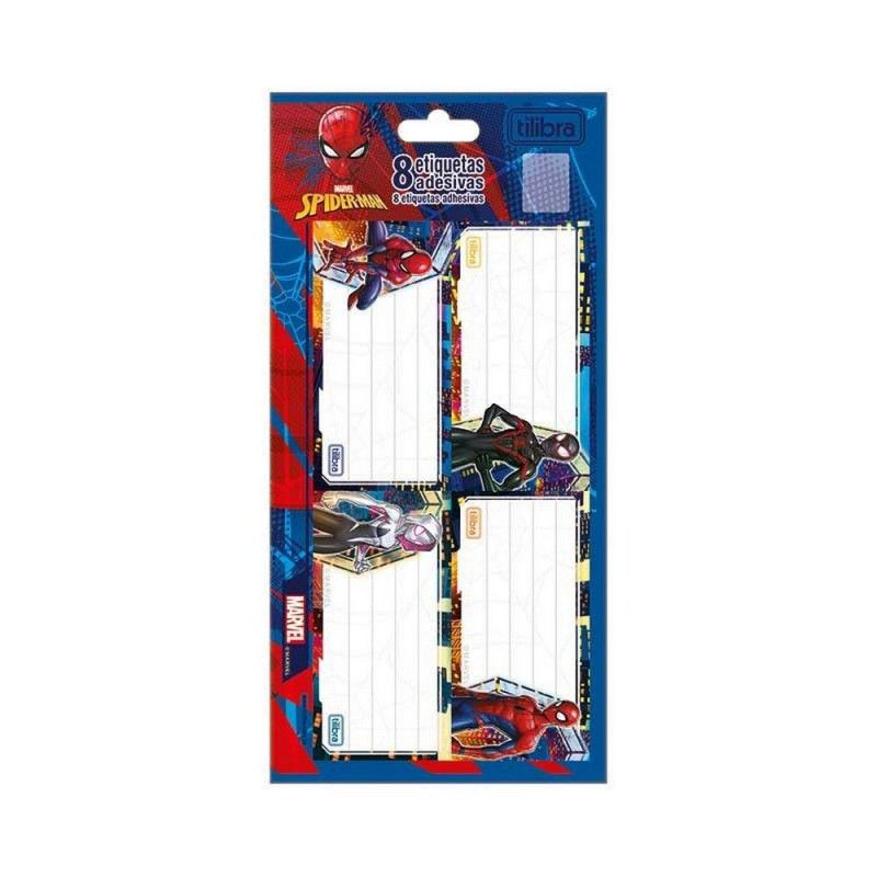 ETIQUETA ESCOLAR SPIDERMAN TILIBRA - REF. 23455 - PACOTE COM 10 UNIDADES