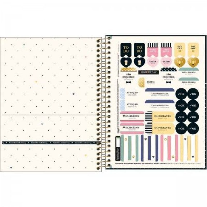 CADERNO 10 MATERIAS CAPA DURA 160 FOLHAS COLEGIAL WEST VILLAGE - REF. 23558 - PACOTE COM 4 UNIDADES