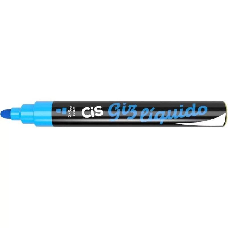 GIZ ESCOLAR LIQUIDO AZUL CIS - REF. 7764 - CAIXA COM 6 UNIDADES